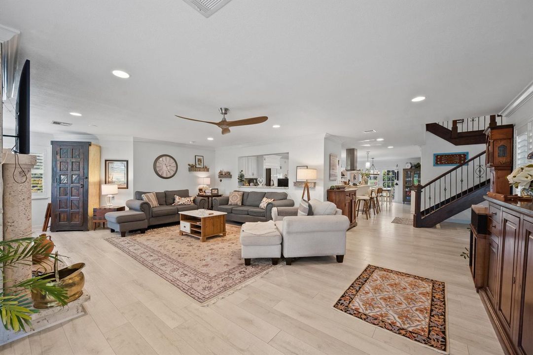 Great Room Opens To Kitchen