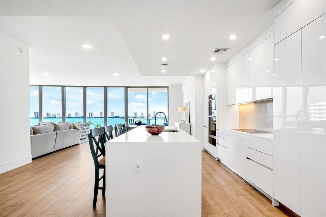 open kitchen and LR