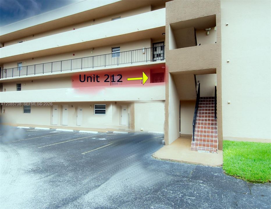 The unit is in the second floor