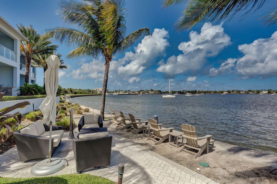 Private beach area