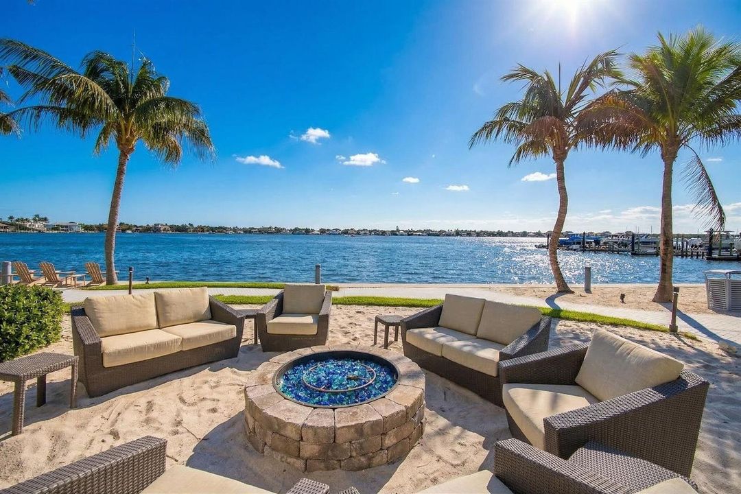 Private fire pit area