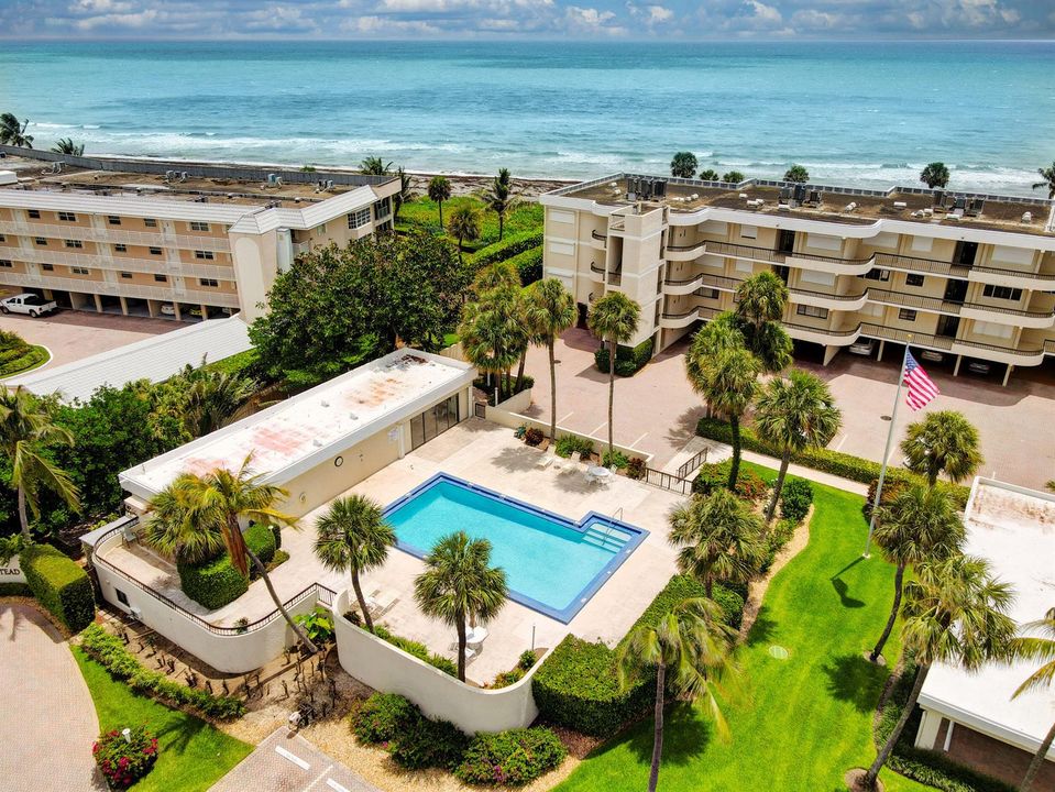 NE View of Pool & Condo