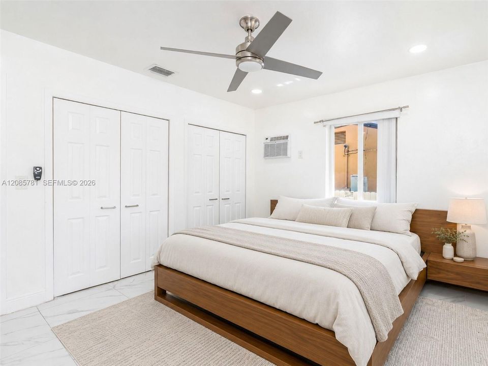 master bedroom staged