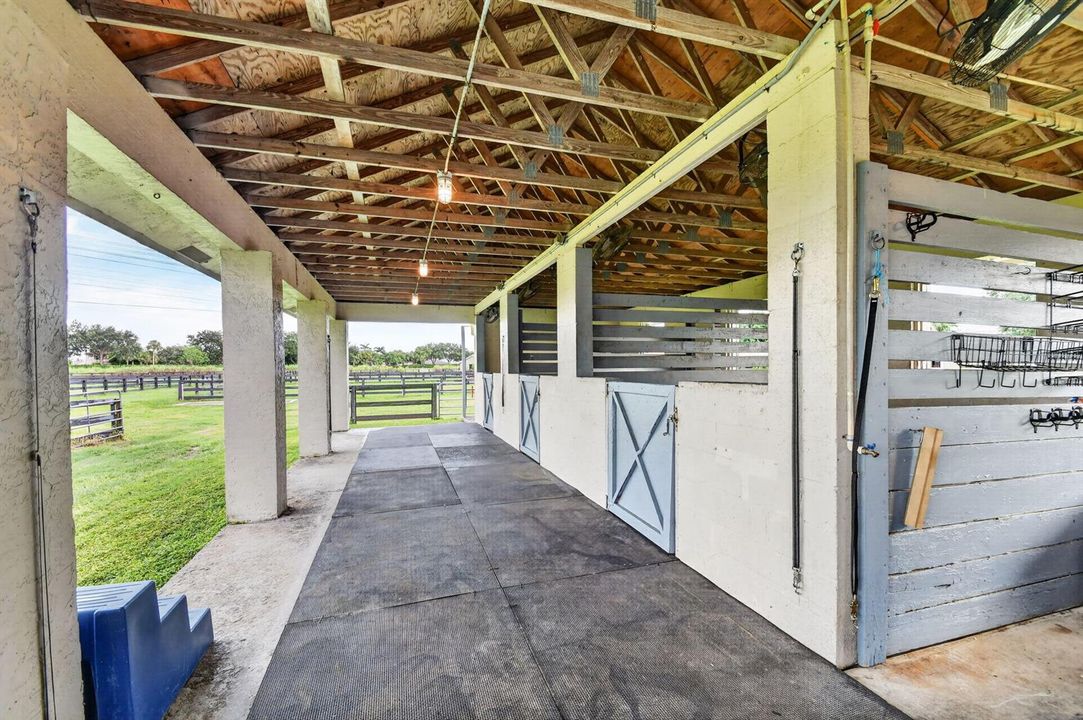 Barn Aisle to paddocks