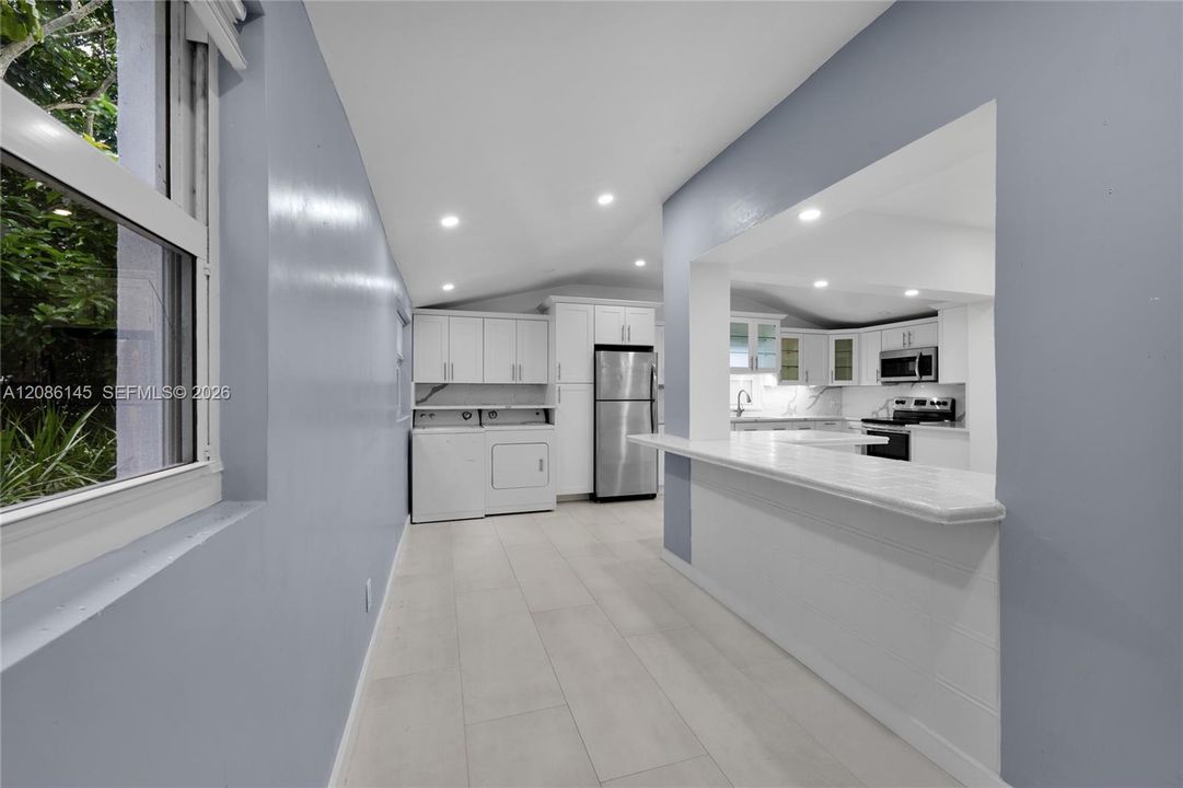 Convenient dedicated laundry area