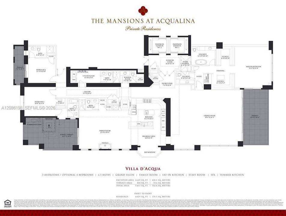 For Rent: $45,000 (4 beds, 6 baths, 4609 Square Feet)