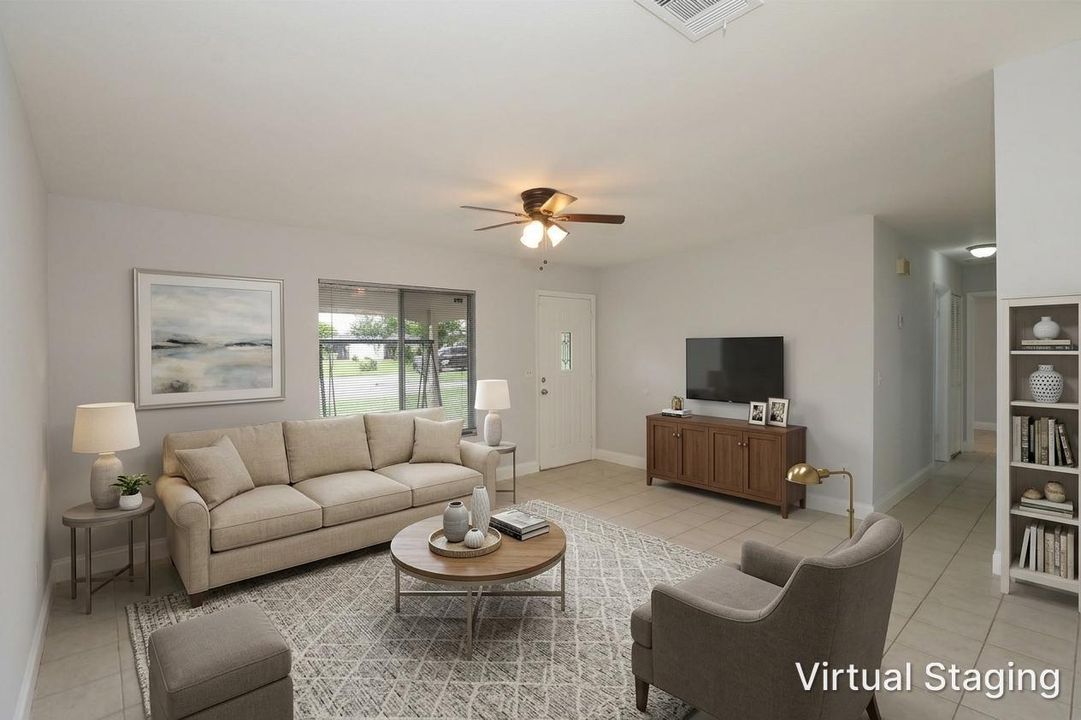 Virtual Staged Living Room