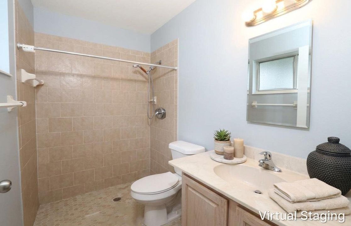 Virtual Staged Primary Bathroom