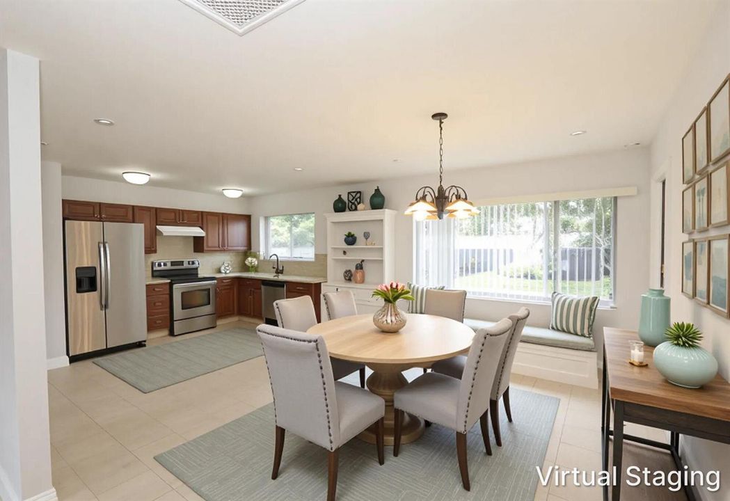 Virtual Staged Dining Room