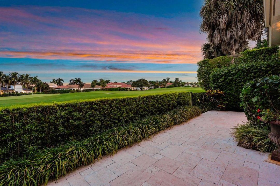 twighlight views of the golf course