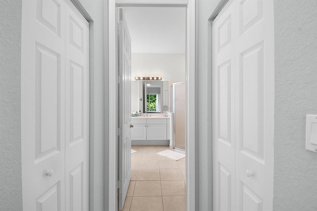 Hallway to bathroom