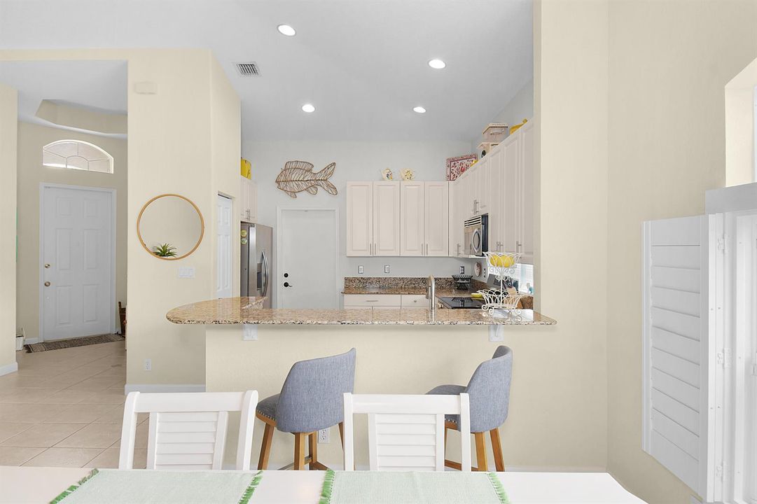 Seating at the counter