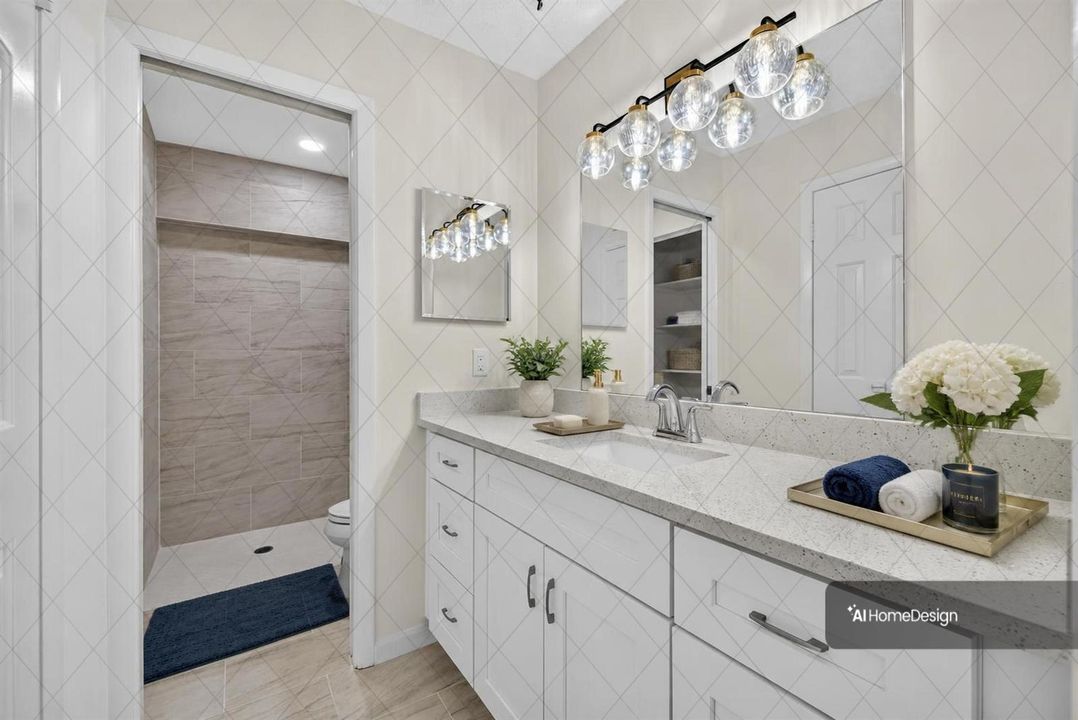 Primary Bath Virtually Staged