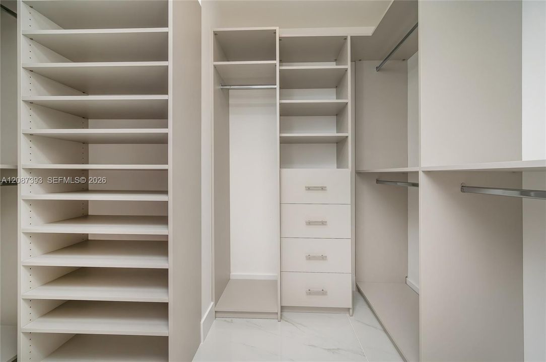 Custom made Master bedroom's closet.