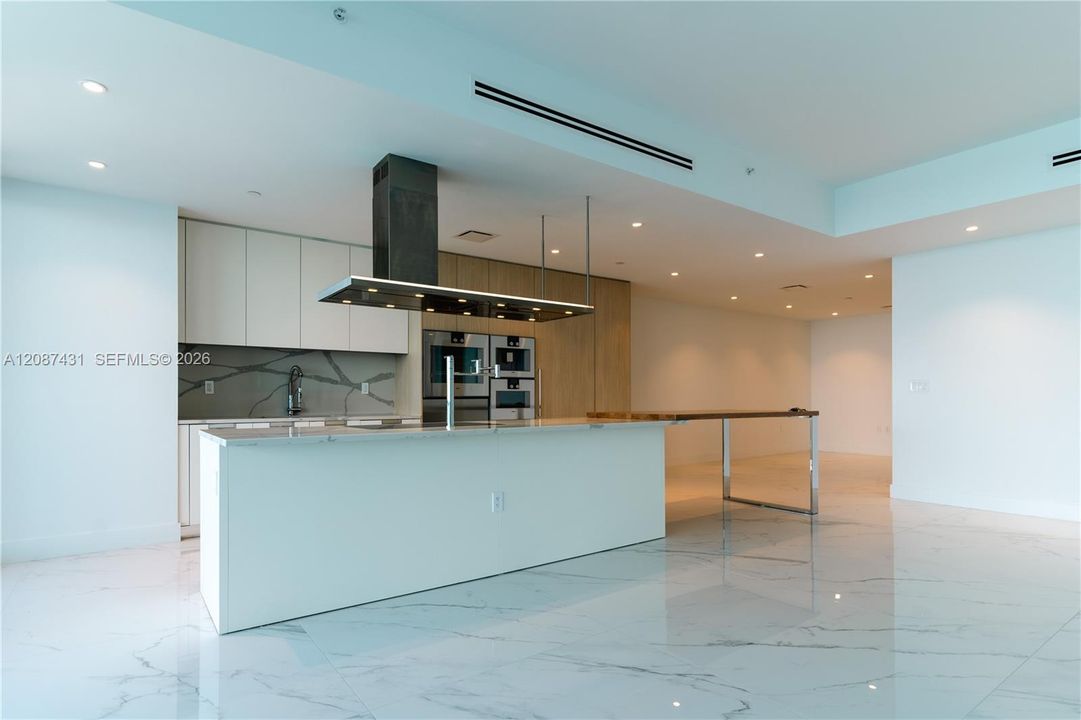 Kitchen between living and Den