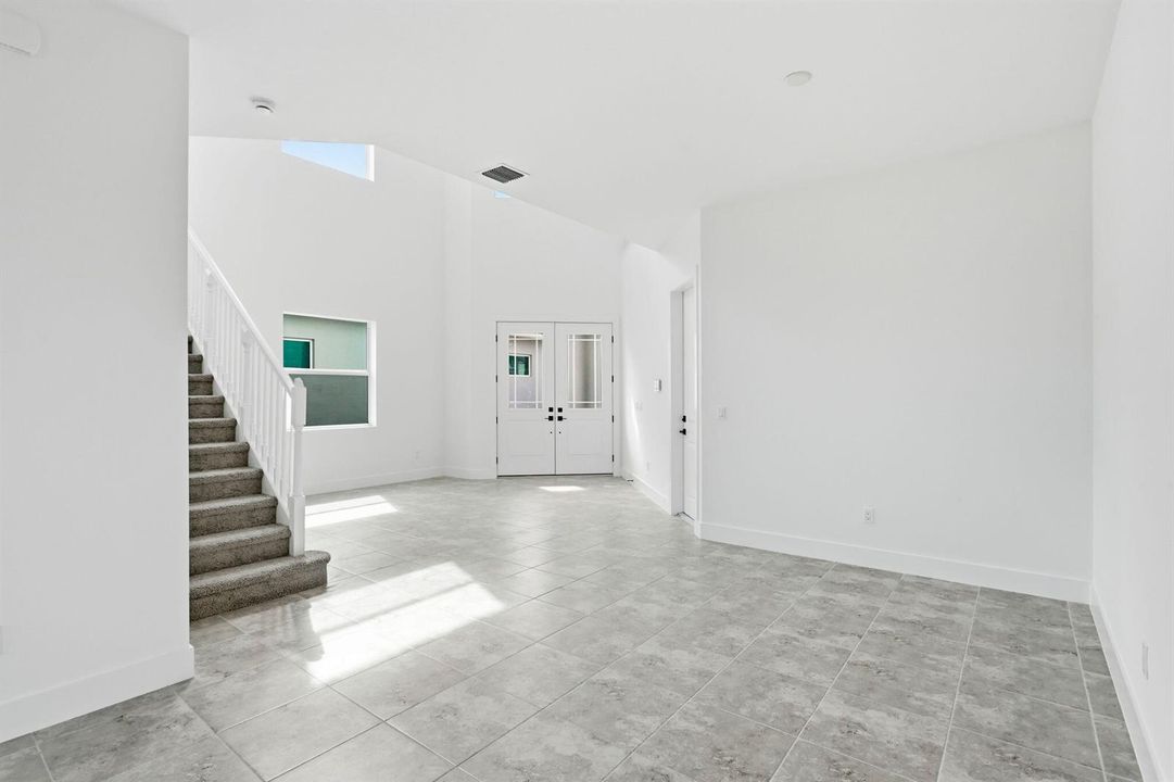 dining area and stairs