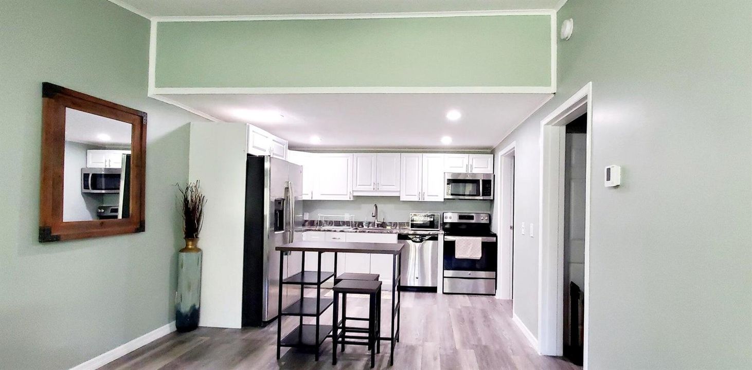 Open and updated kitchen