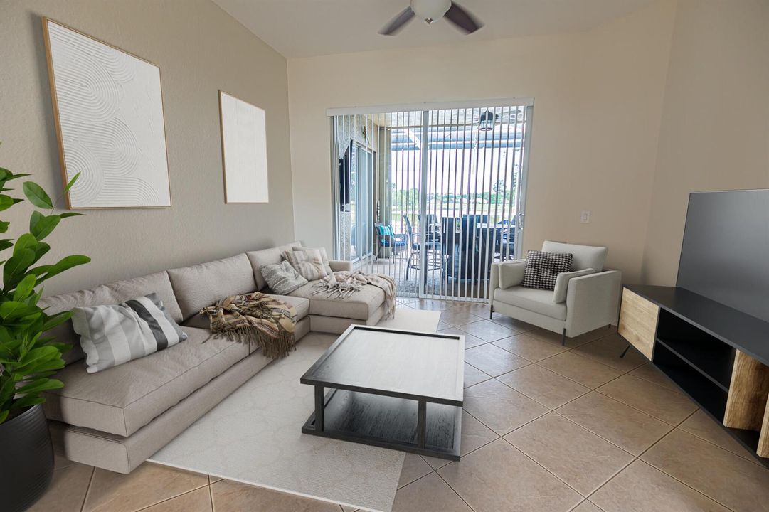 virtually staged - family rm