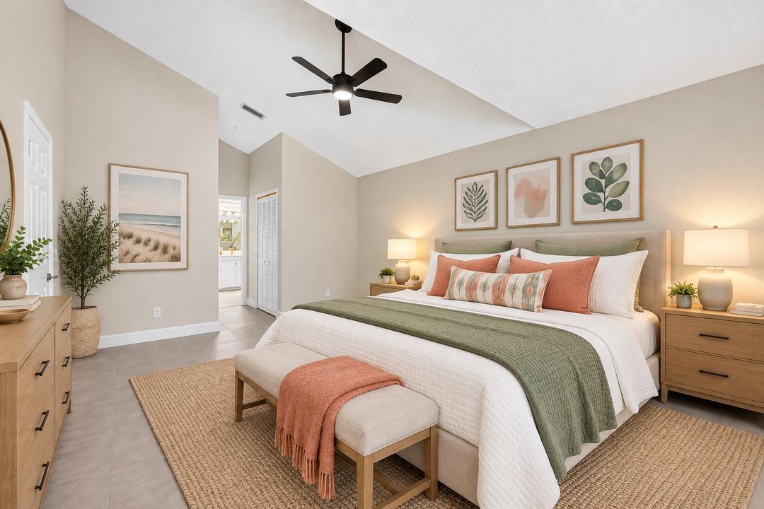 Primary suite - virtual staged