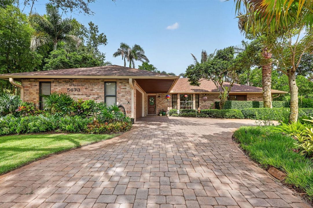 Exterior front/paver circular drive.