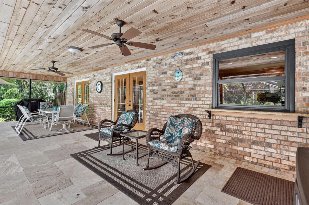 Relax on your large covered patio.