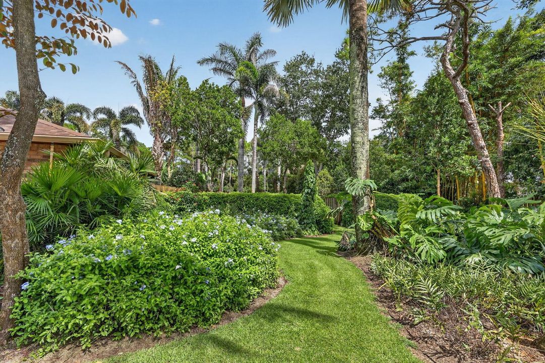 Lush landscaping.