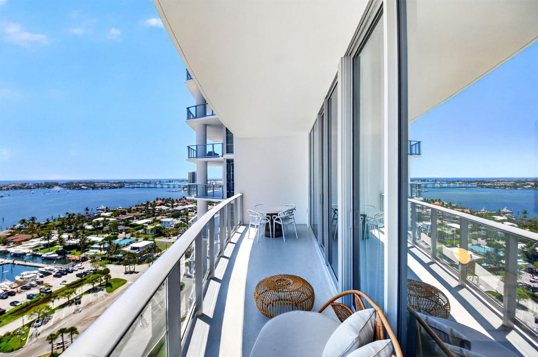 Balcony overlooking Intracoastal