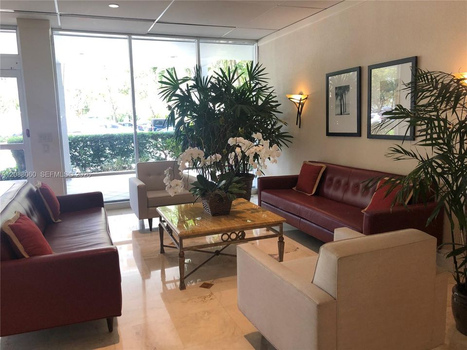 Welcoming, clean lobby with 24 hr Concierge