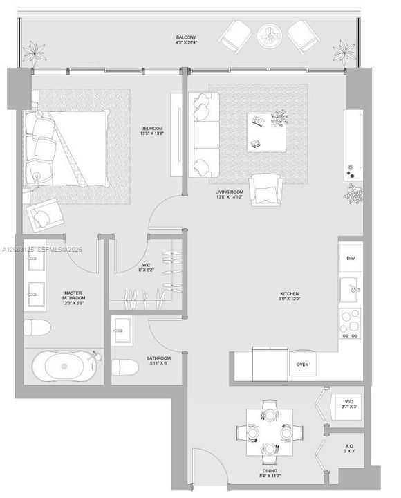 For Sale: $760,000 (1 beds, 1 baths, 950 Square Feet)