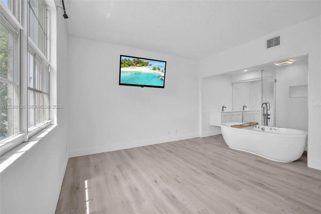 Open concept bathroom