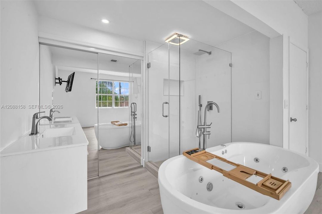 Open concept bathroom