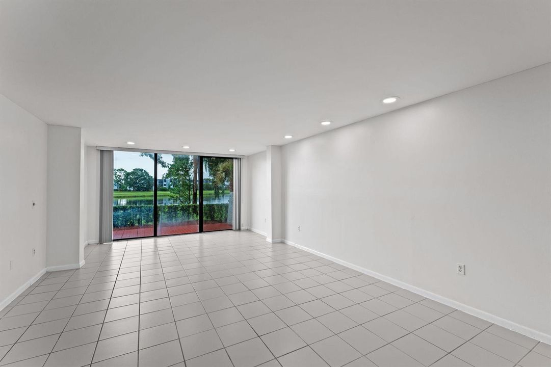 Living Area with Pond View
