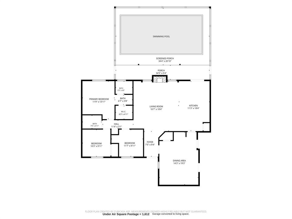 Floor plan- Garage converted- no permit