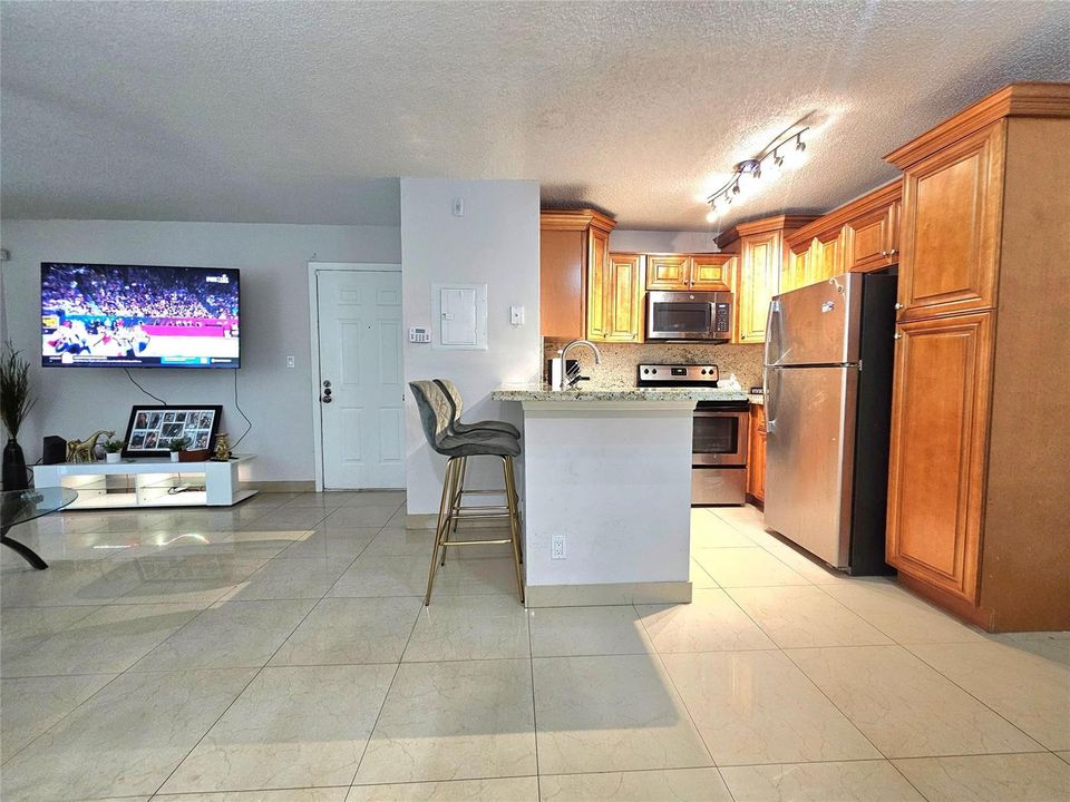 VIEW FROM DINING AREA OF THE KITCHEN