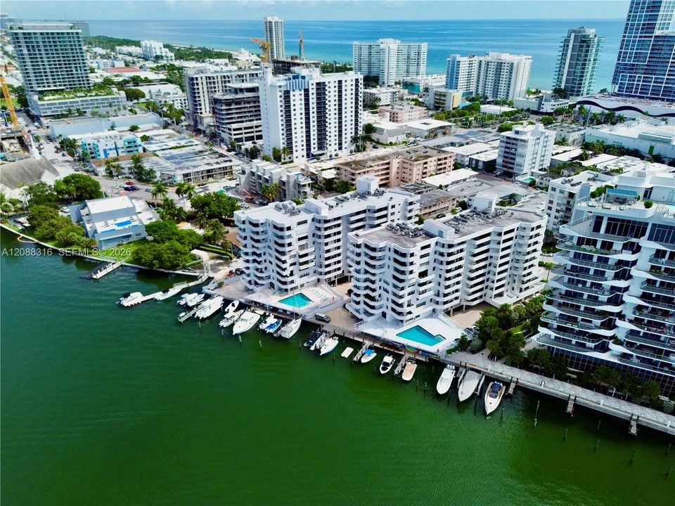View of building on the water.