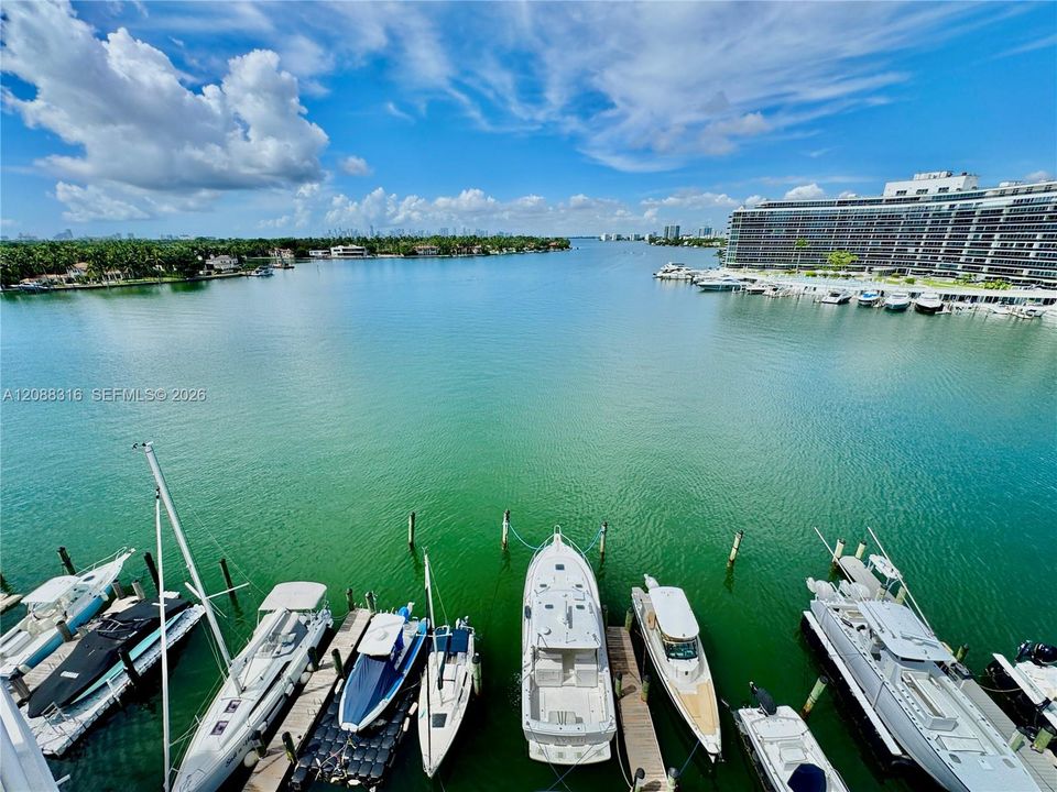View from balcony of the marina.