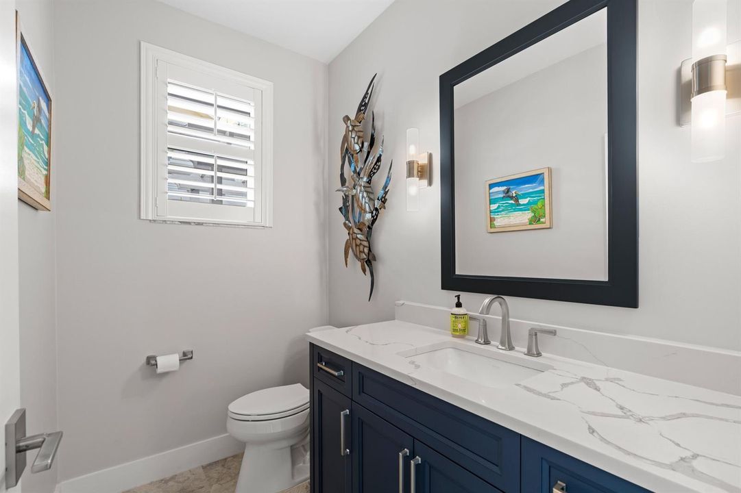 Remodeled powder room