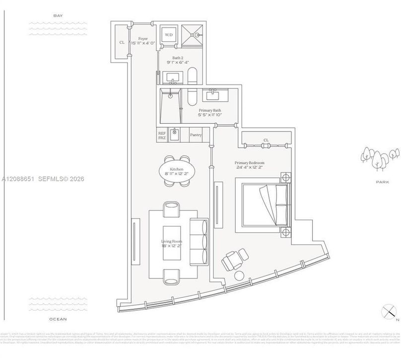 For Sale: $930,000 (1 beds, 2 baths, 846 Square Feet)