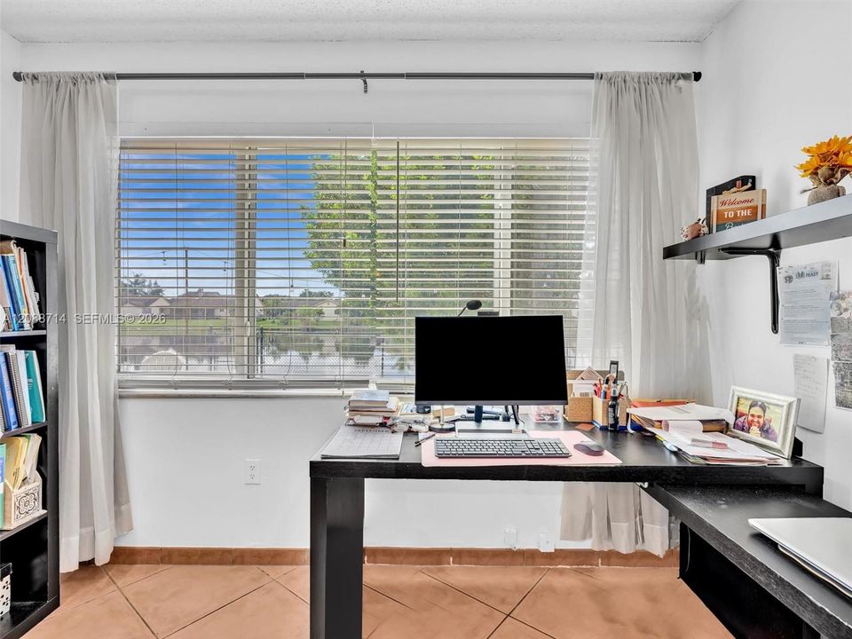 Work while soaking in your lake view