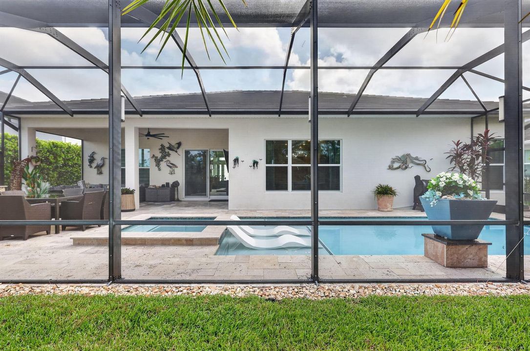 Rear view of screened pool