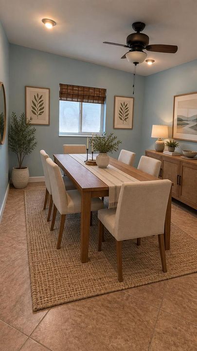 Dining Room Virtually Staged