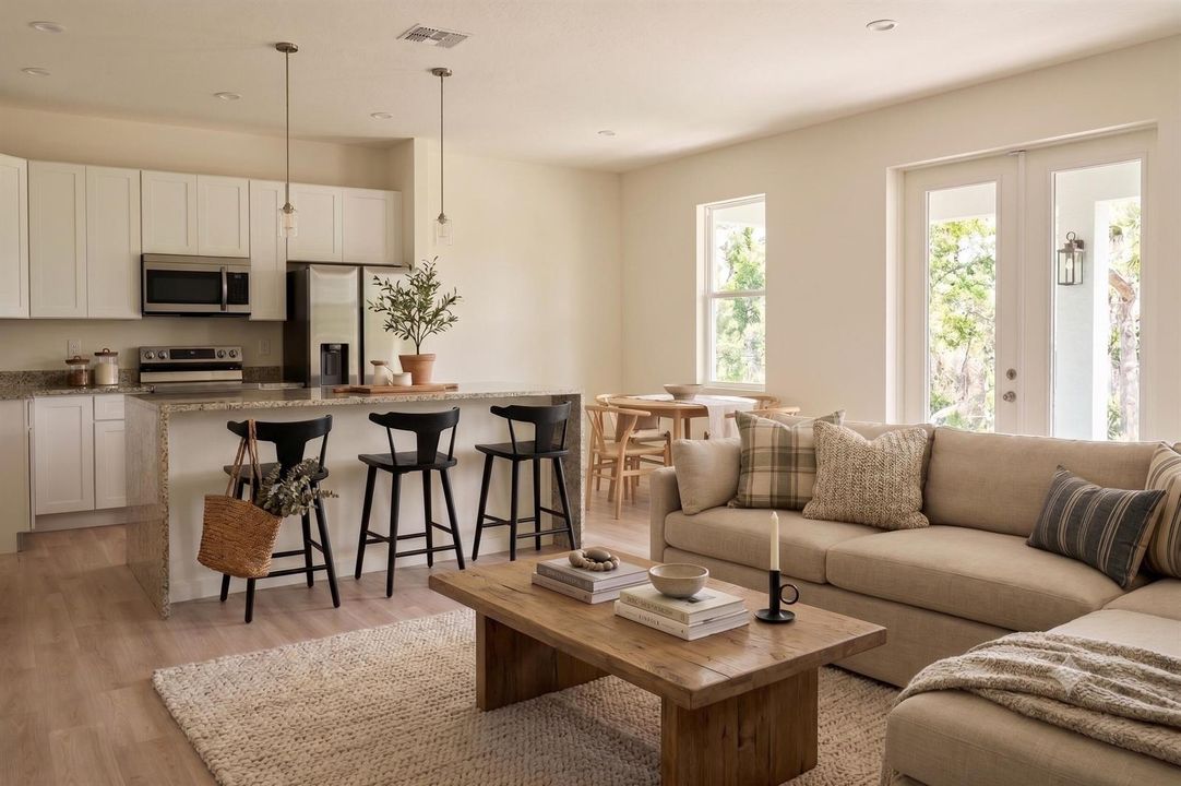 7 - Kitchen Family Room Staged