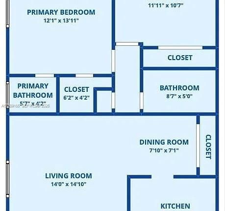 В аренду: $2,100 (2 спален, 1 ванн, 875 Квадратных фут)