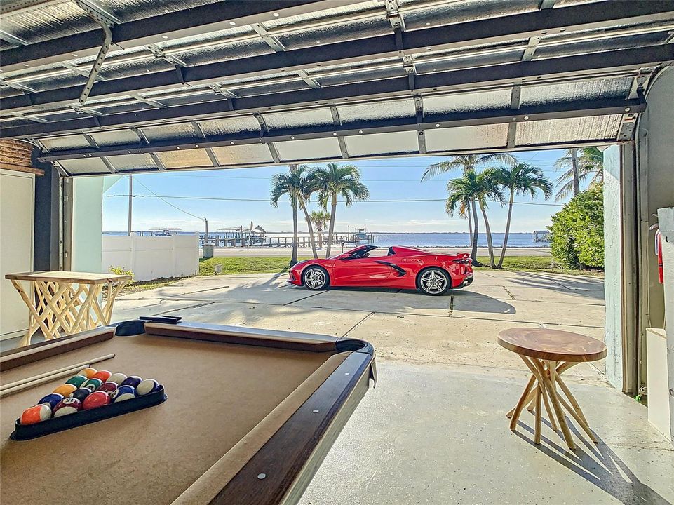 Garage with intracoastal view.