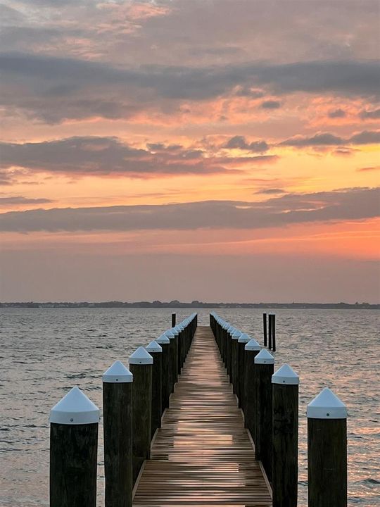 Private dock directly across A1A