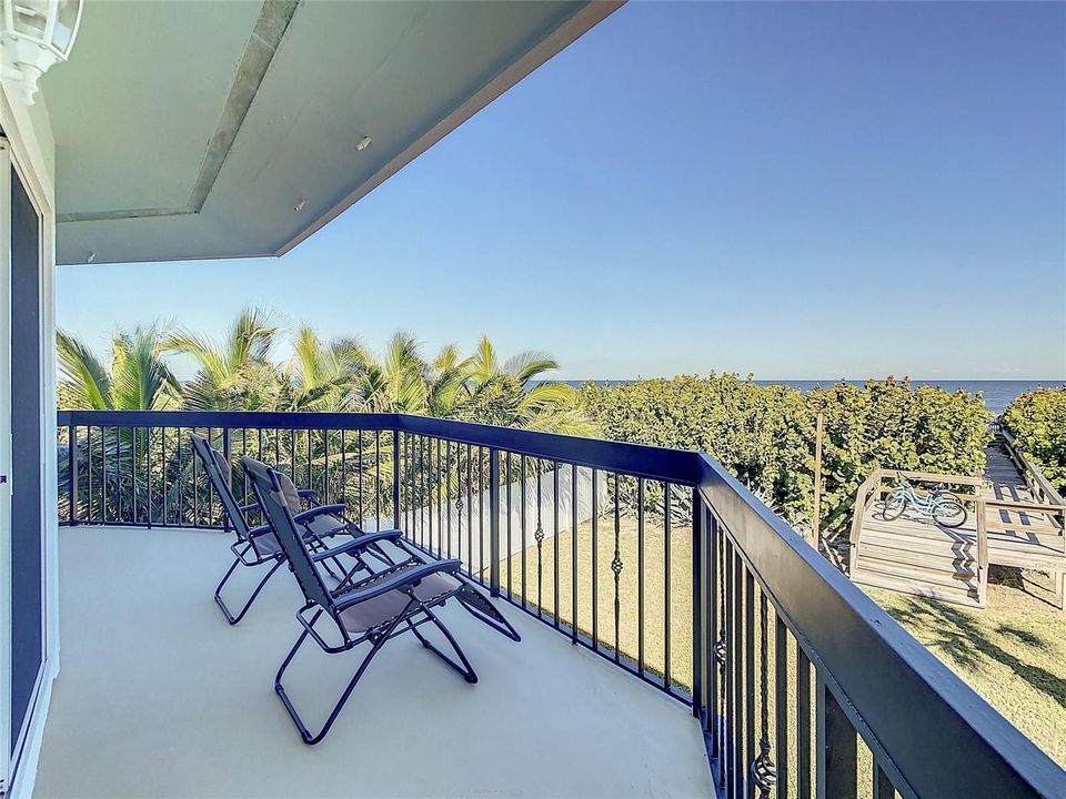 Balcony off the primary bedroom.