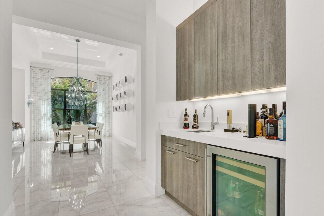 BAR W/ WINE REFRIGERATOR