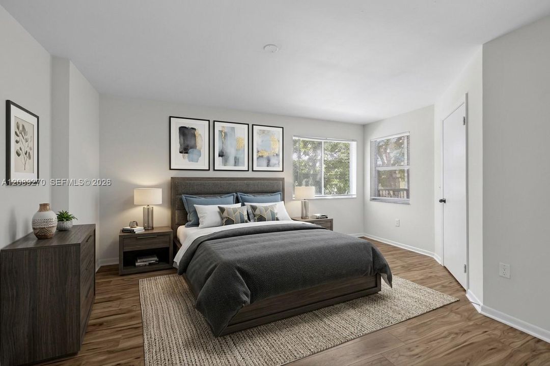 PRIMARY BEDROOM VIRTUALLY STAGED