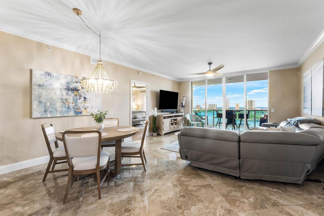Crown Molding & Marble Floors