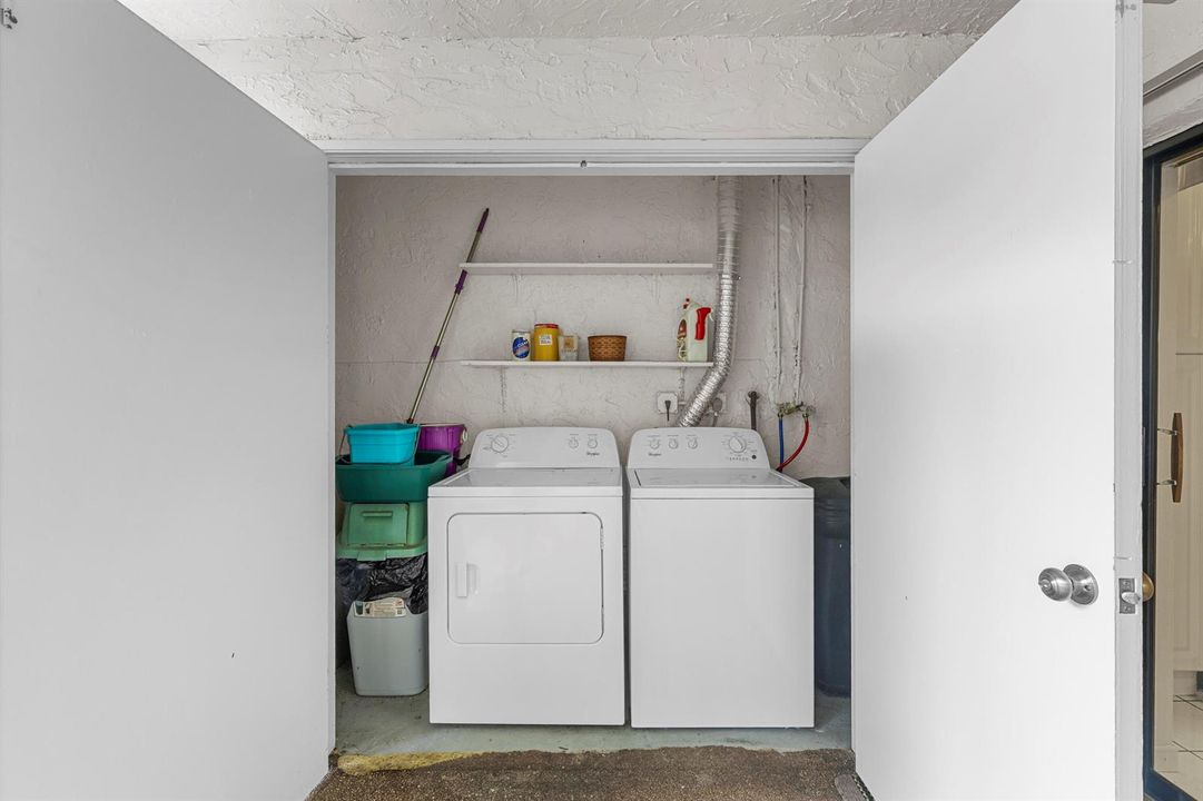 laundry closet on patio